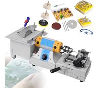 750W Table Gemstone Polishing Equipment Tool, Mini Stone Saw Grinder Polisher, Jade Grinding Machine with Flexible Shaft, Jewelry Lapidary Saw, Jewelry Buffer Polisher Jade