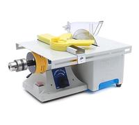 750W Table Gemstone Polishing Grinder, Jewelry Polishing Machine, Mini Table Stone Saw Equipment Table Lathe Polisher 0-10,000RPM, Bench Polisher Polishing Machine Lathe Sander Grinder Buffing Motor
