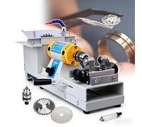 750w Table Gemstone Polishing, Multifunctional Bench Lathe, Adjustable Speed Polisher & Gemstone Cutting Machine, DIY Mini Table Saw for Jewelry Making,Jade Carving,Wood Crafts