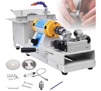 750W Table Saws Grinder Polishing Machine, Jewelry Rock Polishing Buffer Machine, Gemstone Polisher Grinder with Flexible Shaft, 800-10000r/min ,Polishing-Set