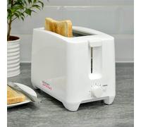 Kitchen Perfected® 2 Slice Extra Wide Slot Toaster - 750W - 7 Browning Levels - High Lift Eject Function - Centralisation for Even Cooking - Removable Crumb Tray - E2020WH - White