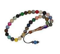 752-33 Bead Worry Fidget Prayer Beads Tasbih Beads Mixed Gemstone Beads Handmade by Jeannieparnell