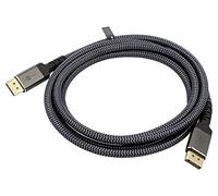 75680 cable Displayport plug, textile on both sides L: 2 m grey Goobay