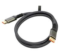75684 cable Displayport plug, textile on both sides L: 1 m grey Goobay