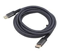 75685 cable Displayport plug, textile on both sides L: 2 m grey Goobay