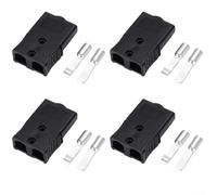 75A Dual-Stage Connector Kit 4pcs Flame Retardant PC Material for DC Power Distribution in Solar Inverters and ESS Projects (Black)