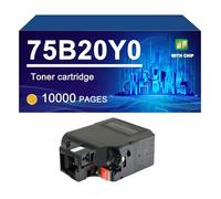 75B20K0 75B20C0 75B20M0 75B20Y0 Toner Cartridge Compatible For Lexmark CS727DE CX727DE CS728DE Printer, 13000/ 10000 Pages,Yellow-1 Pack