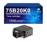 75B20K0 75B20C0 75B20M0 75B20Y0 Toner Cartridge Compatible For Lexmark CS727DE CX727DE CS728DE Printer, 13000/ 10000 Pages,Black-1 Pack