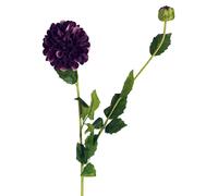 75cm Artificial Dahlia PomPom Flowers Purple