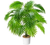 75cm Artificial Plants, Fake Tropical Palm Tree with 24 Leaves, Realistic Potted Faux Plants for Home & Office Decor, Large Flexible Indoor Outdoor Greenery with Pot, Bendable, No Maintenance