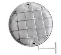 75cm Durable Stainless Steel Drain Cover & FrameRobust Round Design for Outdoor & CourtyardsIdeal for Longlasting Wastewater Management & Drainage Solutions