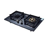 75CM Gas Stove 2 Burners Gas Stove 5.0/5.2KW Double Burner Freestanding Stove Camping Outdoor With Flameout Protection(NG)