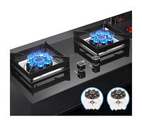 75CM Gas Stove with 2 Burners, 5.2KW-9 Cavities, Big Fire, Bilateral Timing Function, Energy-Saving Flameout Protection, Home Kitchen Camping (Size : LPG)