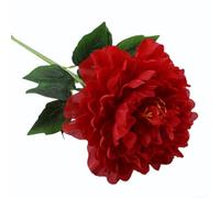 75cm Tall Artificial Peony Flower Single Large Bloom Realistic Plastic Stem for Wedding Bouquets Party Venue Decoration and Stylish Home or Office Floral Arrangement(red)