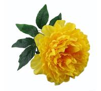 75cm Tall Artificial Peony Flower Single Large Bloom Realistic Plastic Stem for Wedding Bouquets Party Venue Decoration and Stylish Home or Office Floral Arrangement(yellow)