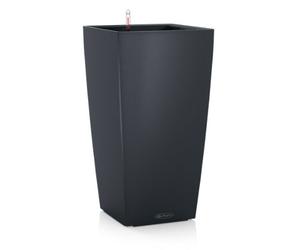 75Cm Tall Planter, Slate Grey Plastic Self-Watering Planter With Water Level Indicator Lechuza Cubico Color H75 L40 W40 Cm
