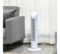 75cm Tower Fan Noise Reduction Wind Oscillating 3-Level ABS Indoor Grey