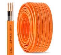 75FT 10/2 NM-B Wire with Ground - 10 Gauge 2 Conductor Solid Copper Residential Indoor Electrical Cable for Home Outlets, Switches, Lighting Circuits and Wiring