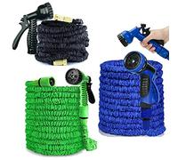 75FT/100FT/150FT/200FT Expandable Flexible Garden Leakproof Hose Expanding Magic Hose Pipes Car Washing Gardening Hose with 7 Setting Professional Water Spray Nozzle Gun(Green, 100FT)