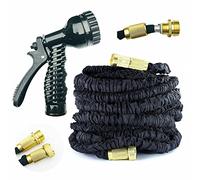 75ft 100ft 150ft 200ft Expandable Garden Hose 3 x Expanding Garden Water Pipe Lightweight Space Saving Design for House Car Yard Solid Brass Connector Layers of Latex - 200ft