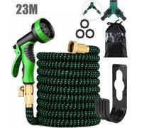 75Ft / 23M Heavy Duty Expandable Garden Hose Flexible Water Magic Hose Pipe With Spray Gun