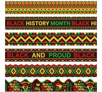 75Ft Black History Month Bulletin Board Borders, African American Inspirational Festival Borders Kente Classroom Chalkboard Borders Kwanzaa Juneteenth Party Decor for School Home Wall Door