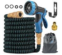 75FT Flexible Expanding Magic Hose Expandable Garden Hose with 10 Function Nozzle 4 Layer Latex and 3 Times Expanding Watering Hose Pipe Easy Storage Garden Water Hose