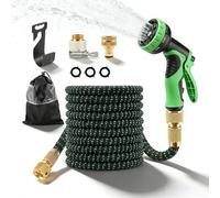 75ft Flexible Expanding Water Hose, 2026 Upgraded Heavy Duty Expandable Garden Hosepipe with 10-Way Spray Nozzle, 4-Layer Latex Tangle-Free Magic Hose for Lawn Care, Watering Plants
