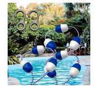 75ft Floating Pool Lane Divider, Adjustable Safety Rope with Hooks, High-Visibility Swimming Pool Marker with Buoys for Easy Lane Management (15ft/4.6m)