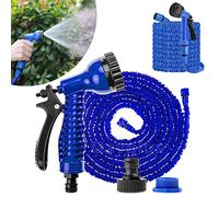 75FT Garden Hose Expandable Magic Flexible Water Hose with 7 Functions Spray Gun, 3 Times Expanding Lightweight Repairable Hosepipe Anti-Leakage for Garden Home Outdoor Easy Storage (Blue)
