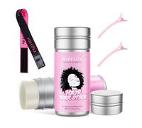 75g Hair Wax Stick, Pomade Tamer for Smoothing Flyaways Edge Control Taming Frizz Hair, Styling Cream Gel, Women Slick Back Glue, Bed Head Waxes Stick, Elastic Wig Band, Duckbill Clips - Pink