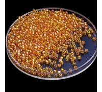 75grams Gold Glass Seed Beads for Bracelet Making 3mm Small Craft Seed Bead Mini Spacer Glass Beads for Beading Craft/Jewerly Making,Approx 2160pcs