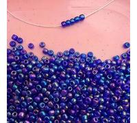 75grams Royal Blue Glass Seed Beads for Bracelet Making 3mm Small Craft Seed Bead Mini Spacer Glass Beads for Embroidery Beading Jewerly Making