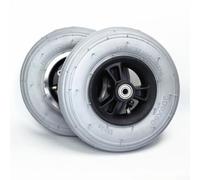 75kg Load Capacity Wheel 200x50 8 Inch Grey Rubber(/10mm) | Pneumatic rubber tire, 200x50 size, fits 8 inch electric wheelchairs, smooth ride on various surfaces