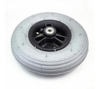 75kg Load Capacity Wheel 200x50 8 Inch Grey Rubber(/8mm) | Pneumatic rubber tire, 200x50 size, fits 8 inch electric wheelchairs, smooth ride on various surfaces