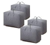75L Clothes Storage Bag, 4PCS Duvet Storage Bags King Size, Storage Bags for Comforters, Clothes, Quilt, Blankets, Bedding, Duvet Bags, laundry bags, Underbed Storage Bags with Zips, No-smell