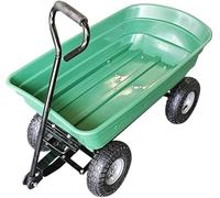 75L Garden Dump Trolley - 250kg Capacity, Pneumatic Wheels, Powder-Coated Steel Frame, Easy Tipping Mechanism - Ideal for Gardening and Landscaping