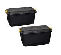 75L Heavy Duty Plastic Storage Box with Lockable Lid on Wheels (2)