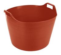 75L Litre Large Robust Flexi Tubs Multipurpose Flexible Rubber Storage Container Buckets Garden Trugs Laundry Basket Polyethylene Flex Tub For Home Gardening Toys -Made in UK (Set of 1, Orange)