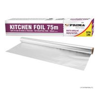 75M X 450mm Kitchen Foil Oven Freezer Wrapping Food Kitchen Catering Silver