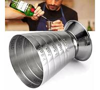 75ml Jigger Spirit Measure Cup Bar Measuring Cup 2.5 oz, 75 ml, 5 Tbsp, Cocktail Jiggers Multifunction Wine Cocktail Bartender Ounce Cup Bar for Party Silver