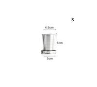 (75ml) Stainless Steel Folding Cup With Keychain Portable Retractable Telescopic Cups Helper For Drinking If You Go Out Or Have A Trip
