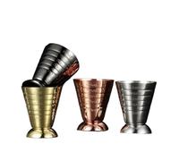 75ML Stainless Steel Measure Cup Cocktail Tool Bar Mixed Drink Accessories Tools Jigger(Rose Gold)