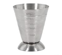 75ml Stainless Steel Measuring Cup with Dual Scale - Precise Bartending & Baking Tool for Liquid and Dry Ingredients - Rust-Resistant Metal Jigger with Clear Graduations