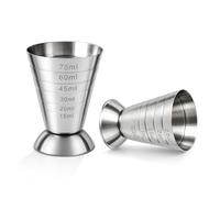 75ml Stainless Steel Measuring Cups, Cocktail Measuring Cups with Precision Scale Mark Design, Premium Bar Kitchen Measuring Tool -2PCS