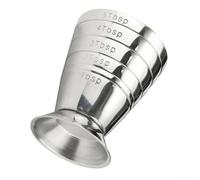 75ml Wine Measures Cup Stainless Steel Cocktail Double Jiggers Shot Drink Measure Gin Bar Craft Dual for Drinks Alcohol Mixed Cocktail Beaker