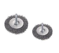75Mm 100Mm Flat Wire Wheel Brush, 6Mm Shank Stainless Steel Rust Grinder for Drilling Machine Metal Wood Welding Cleaning Polishing