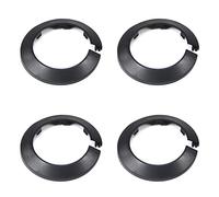 75mm/2.95" Pipe Collar, 4Pcs Black Pipe Cover Radiator Plastic Waste Pipe Collar for Tube Decoration