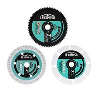 75mm/3" Cutting Disc Set - 3pcs 3/8" (10 mm) Arbor X Mesh/Carbide Wood/HSS Cutting Disc for Cutting Porcelain Ceramic Tile,Wood,Soft Metal, Cutting Disc,LEKOMESH
