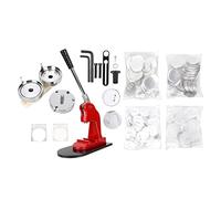 75mm Badge Maker Machine with 500pcs Button Kit - Ergonomic Button Press, Durable Aluminium Mould for Smooth Crafting and Pin Creation